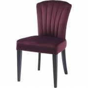 Henley Velvet Shell Upholstered Dining Chair - Plum 